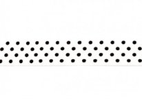 omvouwelastiek gebroken wit met zwarte stip