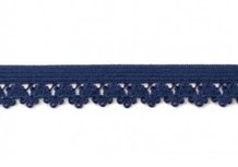 zacht sierelastiek met schulprand, donkerblauw
