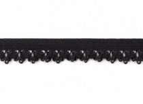 zacht sierelastiek met schulprand, zwart