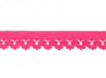 zacht sierelastiek met schulprand,fuchsia