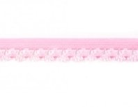 zacht sierelastiek met schulprand, roze