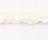 zeer zacht en elastisch rucheband, wit 15mm