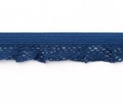 zeer zacht en elastisch rucheband, donkerblauw 15mm