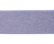 glitter-elastiek 5 cm breed :  /HALVE METER / jeansblauw