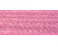 glitter-elastiek 5 cm breed :  /HALVE METER / fuchsia