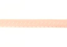 zalmroze bijna licht-oranje omvouwelastiek met klein schulprandje op de vouw