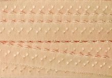  zacht zalmroze omvouwelastiek met klein schulprandje op de vouw