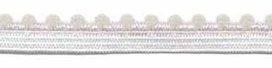 elastisch pomponband, gebroken wit/creme