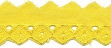broderie smal, geel