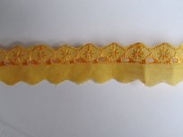 broderie smal, donkermaisgeel