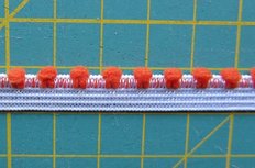 elastisch pomponband, oranje