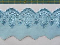 broderie breed, lichtblauw