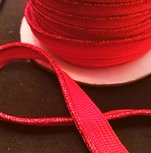 paspelband  lurex rood