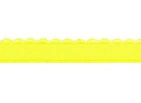elastiek met schulprandje 12 mm breed, neon geel