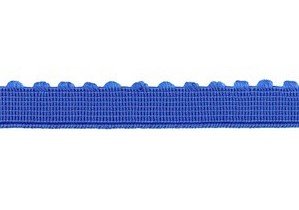 elastiek met schulprandje 12 mm breed, blauw