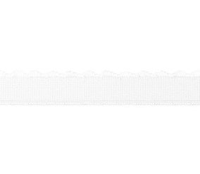 elastiek met schulprandje 12 mm breed, wit