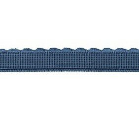 elastiek met schulprandje 12 mm breed, jeansblauw