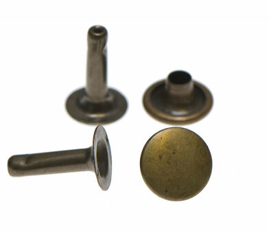 Holniet 9 mm met lange steel: bronskleurig 10 stuks