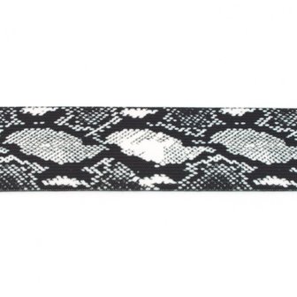 taille-elastiek 4 cm breed: slangenprint / HALVE METER