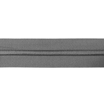 taille-elastiek 5 cm breed met koord in het midden: grijs /HALVE METER