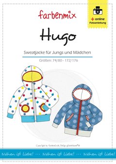 Hugo, sweatvest in de maten 74/80 - 170/176 