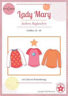 Lady Mary, raglanshirt met ruime hals