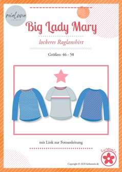 Big Lady Mary, raglanshirt met ruime hals