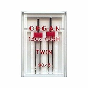 Organ 2 tweelingnaalden in &eacute;&eacute;n doosje 90/3.0