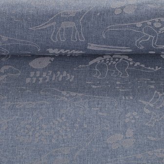  Pondero = reflecterende softshell: dino&#039;s zilver op jeansblauw van Swafing