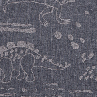  Pondero = reflecterende softshell: dino&#039;s zilver op jeansblauw van Swafing
