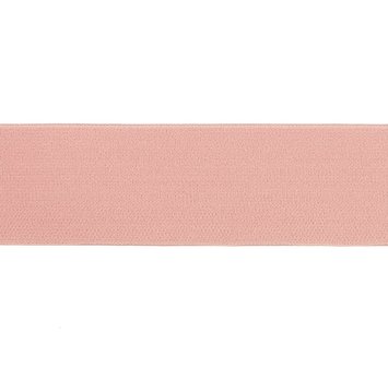taille-elastiek 4 cm breed: effen oud roze /HALVE METER