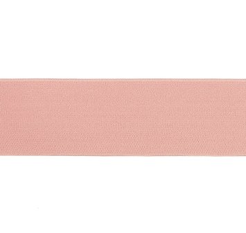 taille-elastiek 4 cm breed: effen oud roze /HALVE METER