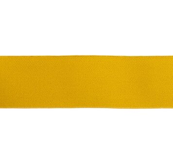 taille-elastiek 4 cm breed: effen oker-donker geel /HALVE METER