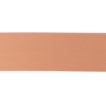 taille-elastiek 4 cm breed: effen lichtbruinig-roze /HALVE METER/ook wel donker-zalm