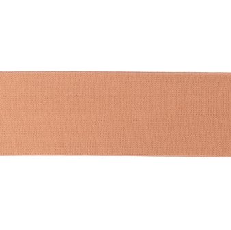 taille-elastiek 4 cm breed: effen lichtbruinig-roze /HALVE METER/ook wel donker-zalm