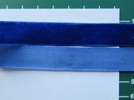fluweelband 1,5 cm breed, kobaltblauw