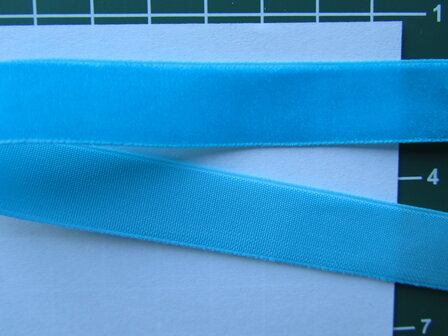 fluweelband, turquoise