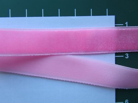 fluweelband, roze