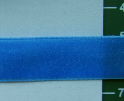 fluweelband 1,5 cm breed, felblauw