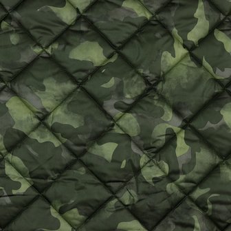 Gewatteerde doorgestikte jassenstof army