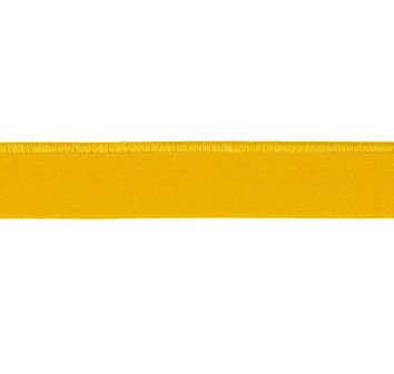 omvouwelastiek 2 cm breed met glimmende rand, oker