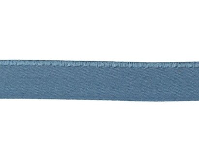 omvouwelastiek 2 cm breed met glimmende rand, jeansblauw