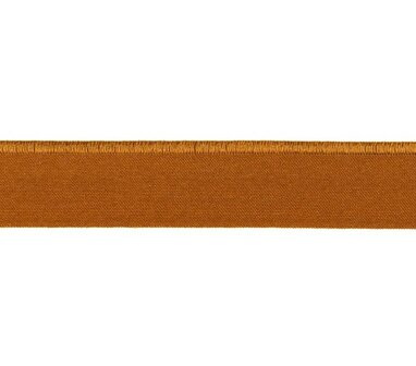 omvouwelastiek 2 cm breed met glimmende rand, terra