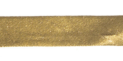 biaisband 13 mm, warm goud met een heel klein glimmend steekje
