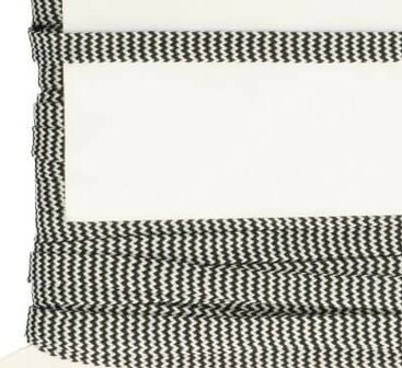 veterband oftewel plat koord 9 mm breed, zigzagje zwart/wit