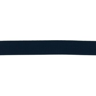 laatste stuk drie halve meters: taille-elastiek 2,5 cm breed: diepdonkerblauw / HALVE METER