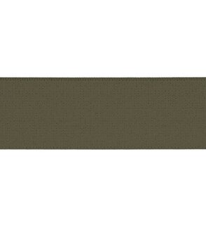 taille-elastiek 4 cm breed: effen iets donkerder legergroen /HALVE METER