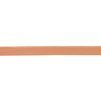 omvouwelastiek 2 cm breed met glimmende rand, donker zalmkleurig