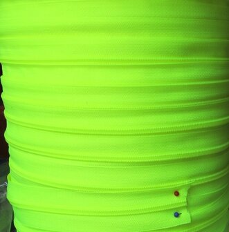 rits aan de meter, fluoriserend geel/groen 4mm
