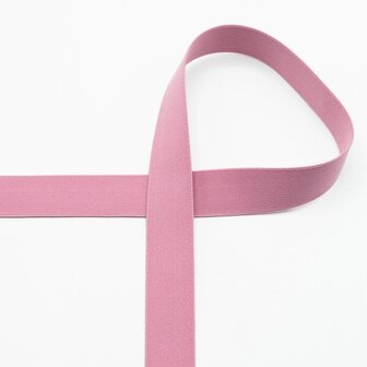 taille-elastiek 2,5 cm breed: oud roze /HALVE METER 